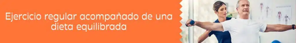 Ejercicio regular acompañado de una dieta equilibrada