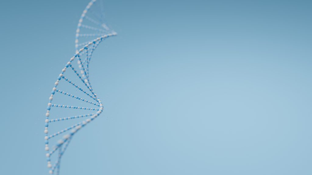 DNA. Abstract 3d polygonal  DNA molecule. Medical science soft c